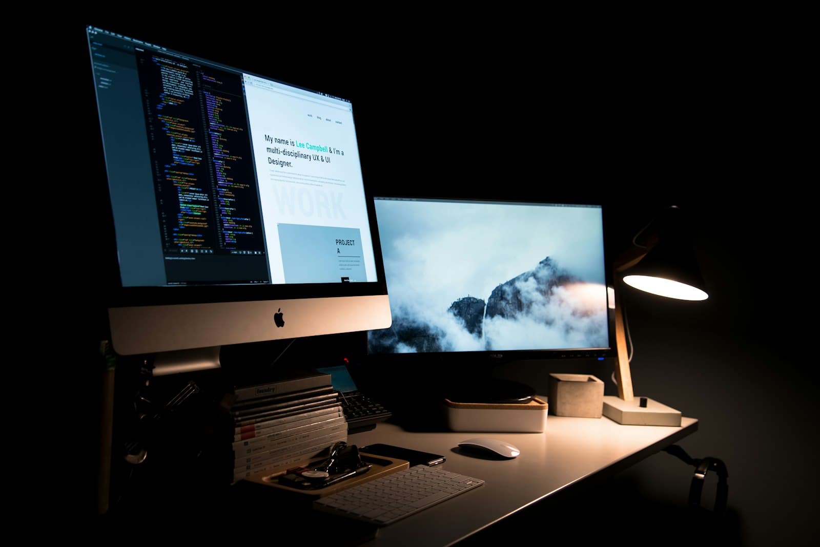 Modern marketing website on a laptop screen